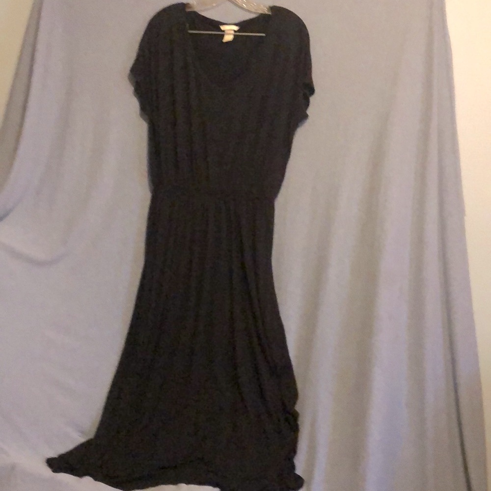 H&M Basic black short sleeve knit dress size medium